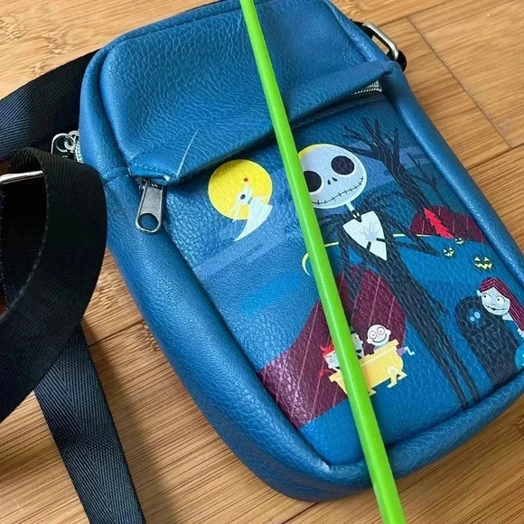 Buckle Down Nightmare Before Christmas Stylized Jack Cemetery Scene Blues - Picture 9 of 9